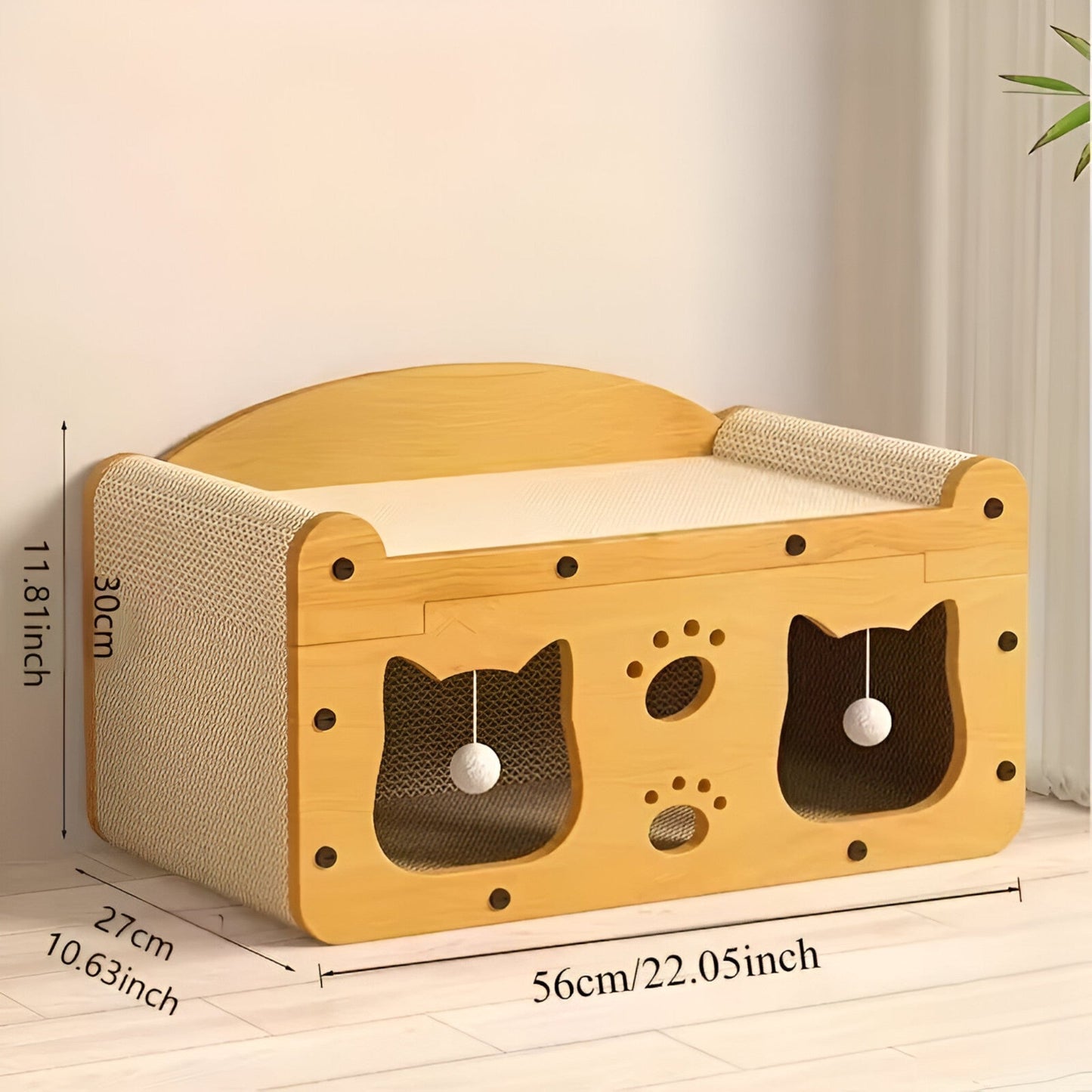 Whisker Wonders | 2-in-1 Kattenkrabber en Lounge Bed