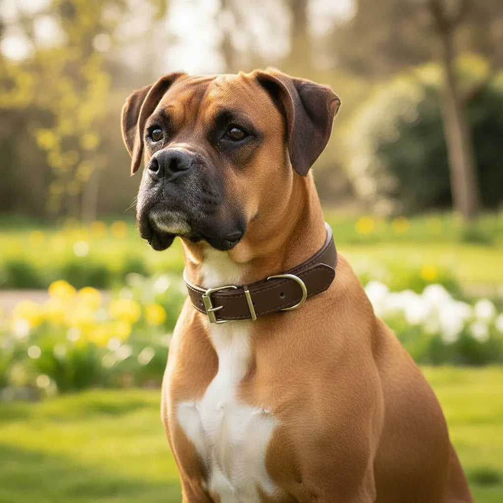 PawStyle Halsband Hond Verstelbaar Leer – Comfortabel & Veilig voor Dagelijks Gebruik