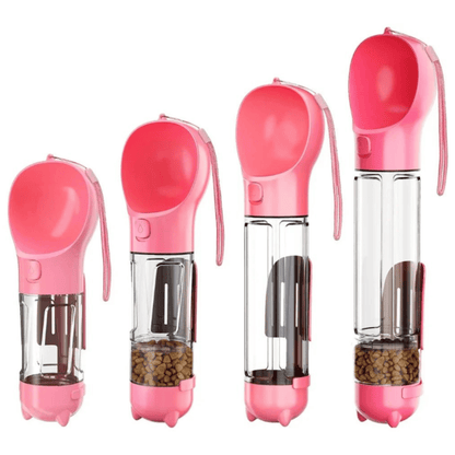 Draagbare 3-in-1 Waterfles voor Hond – Drinkbak & Poepzakhouder