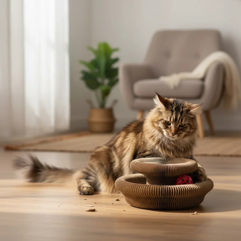 Interactief Bewegend Speelgoed Kat – Rond Krabspeelgoed met Bal en Krabplank