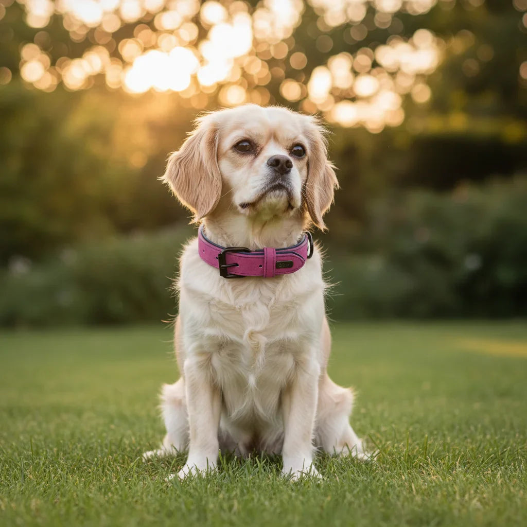 TrailGuard - Halsband Hond Leren Comfort – Verstelbare Halsband Voor Honden - Wandelen