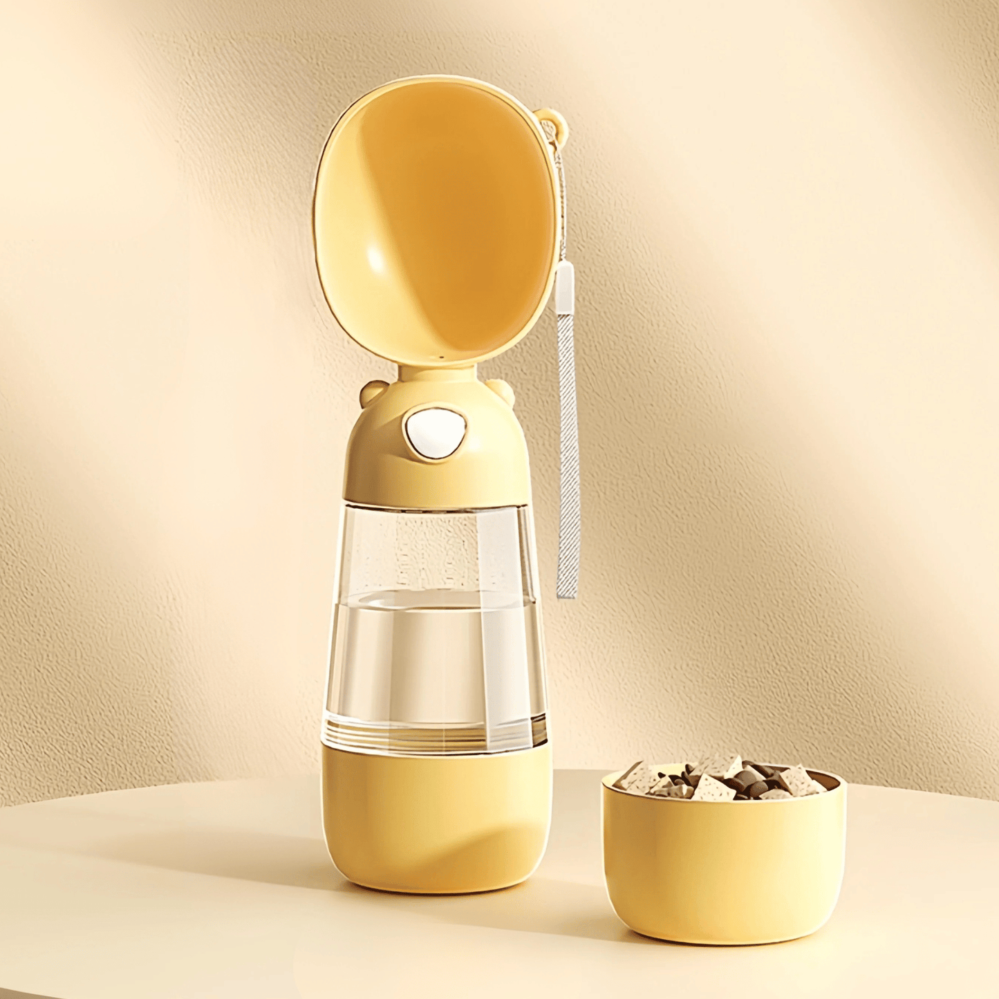 Draagbare Waterfles Hond Met Voedseldispenser – Lekvrije Reisfles Hond