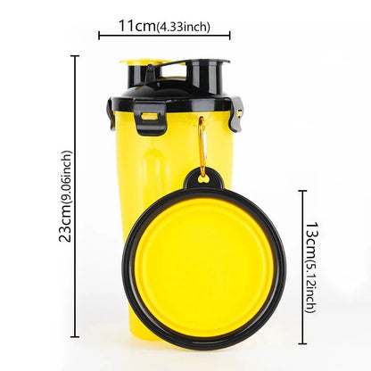 2-in-1 Hond Drinkfles en Voerbak – Reisbeker