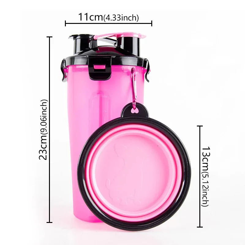 2-in-1 Hond Drinkfles en Voerbak – Reisbeker