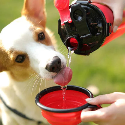 2-in-1 Hond Drinkfles en Voerbak – Reisbeker