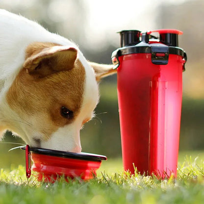 2-in-1 Hond Drinkfles en Voerbak – Reisbeker