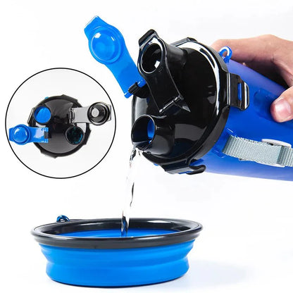 2-in-1 Hond Drinkfles en Voerbak – Reisbeker