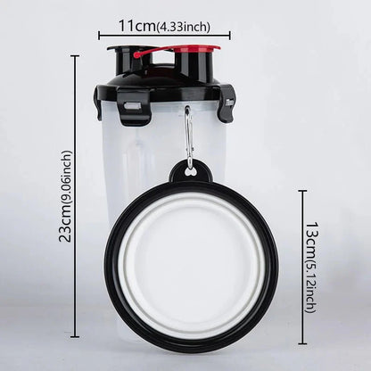 2-in-1 Hond Drinkfles en Voerbak – Reisbeker