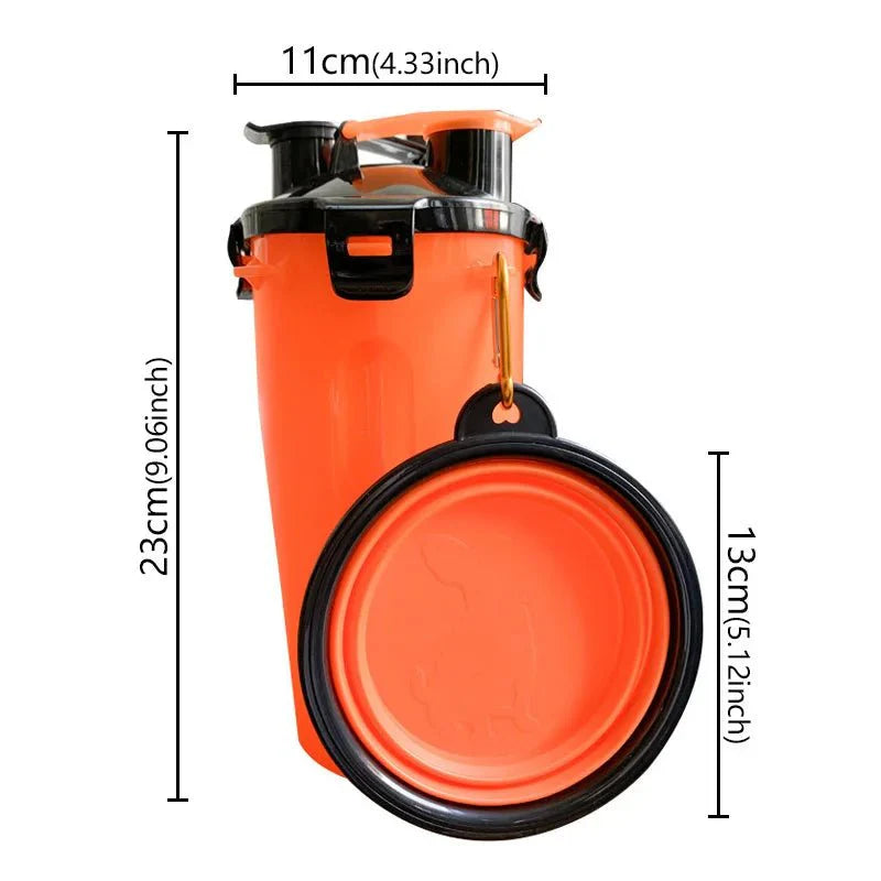 2-in-1 Hond Drinkfles en Voerbak – Reisbeker