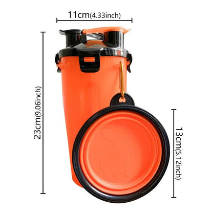 2-in-1 Hond Drinkfles en Voerbak – Reisbeker