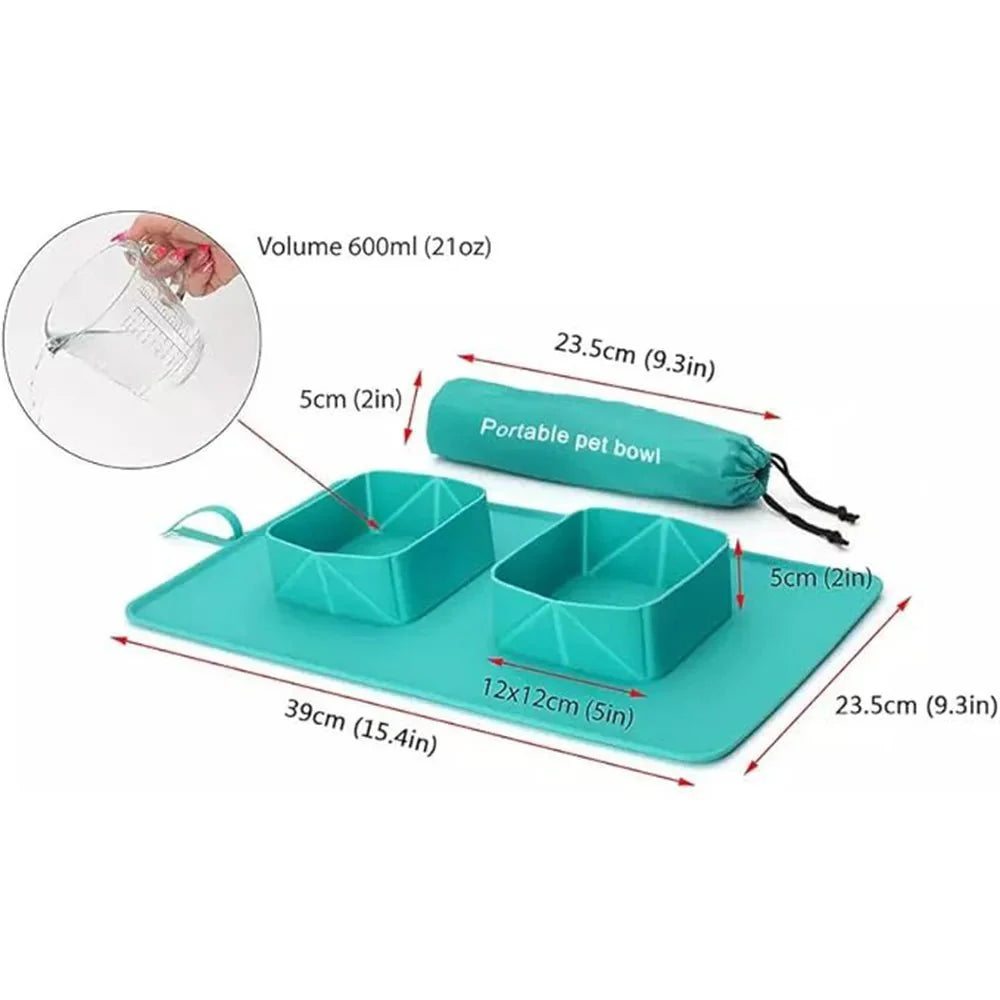 2-in-1 Opvouwbare Reisbak – Eten & Drinken To-Go