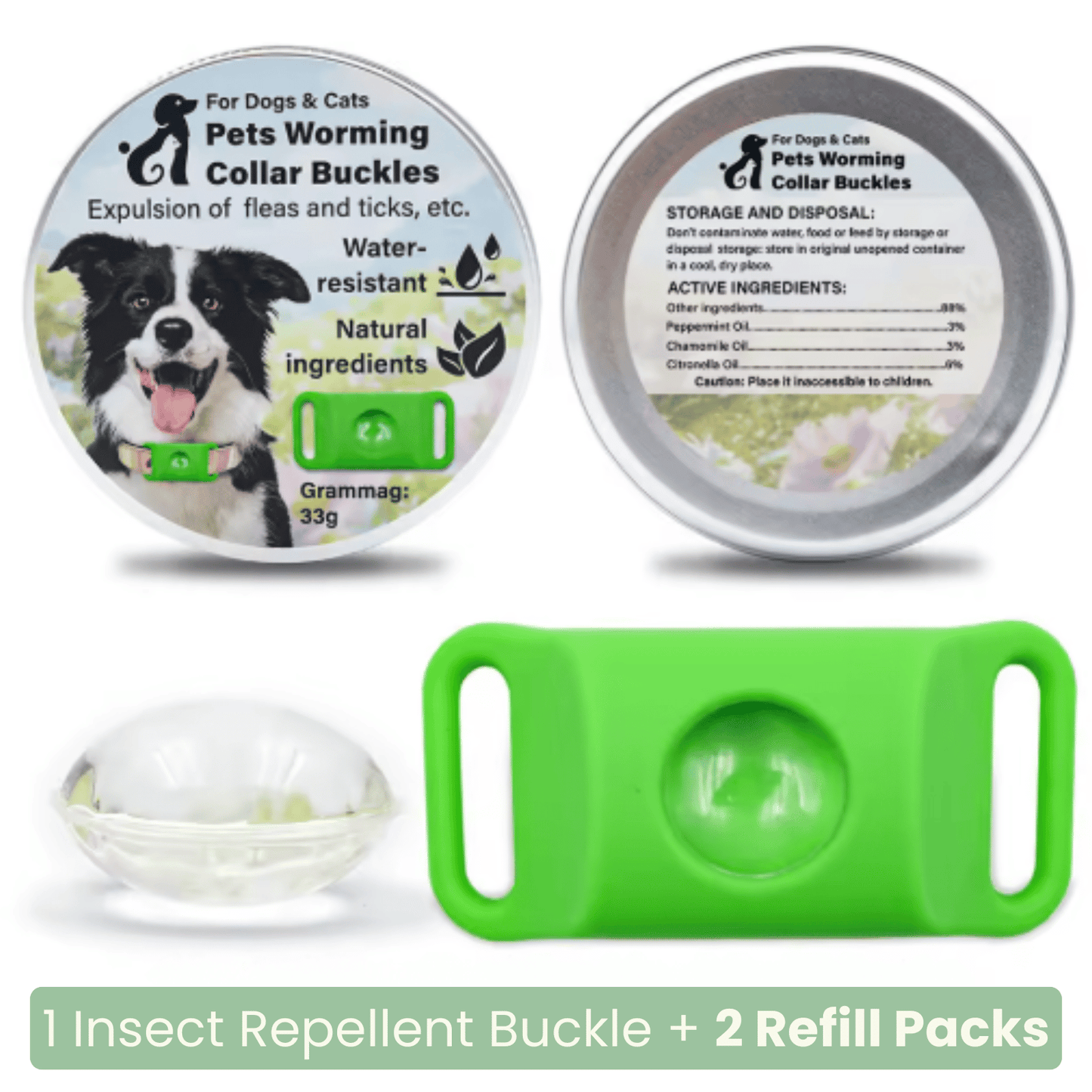 CalmPet Siliconen Antivlooien Halsband Voor Honden En Katten – Geurloos Vlooienmiddel