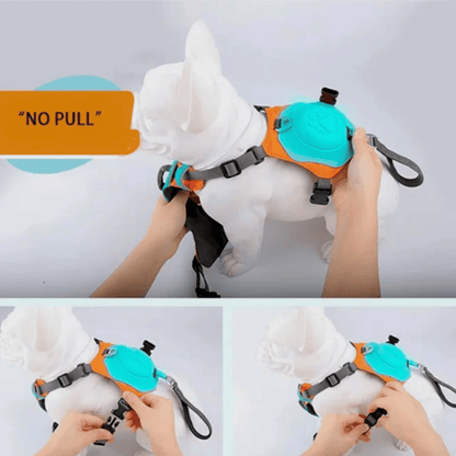 PawGuard Hondenharnas – No-Pull Verstelbaar Tuig Met Automatische Leiband - Hondentuig