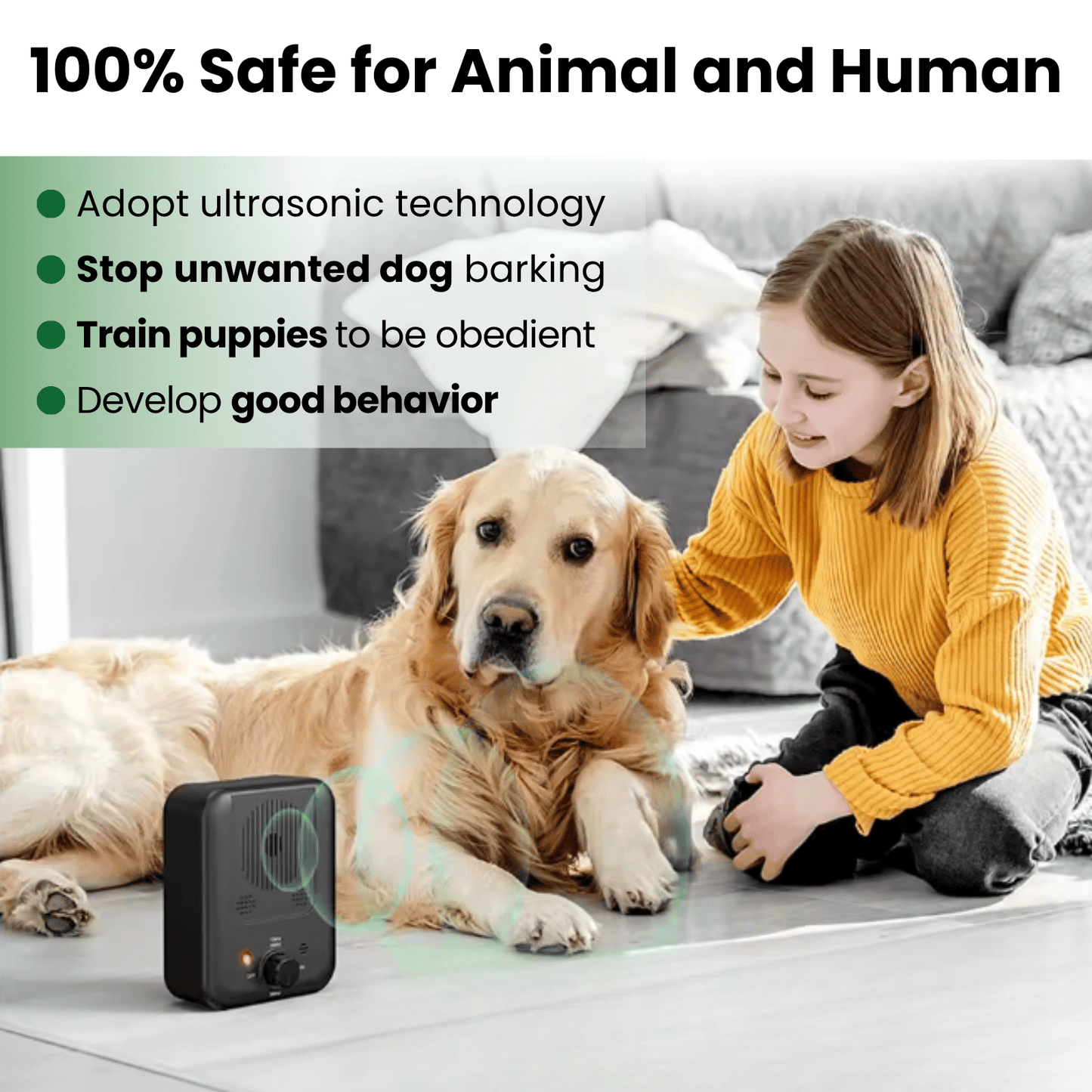 BarkQuiet - Ultrasone Honden Trainer – Anti-Blaf Apparaat Instelbaar Voor Buiten