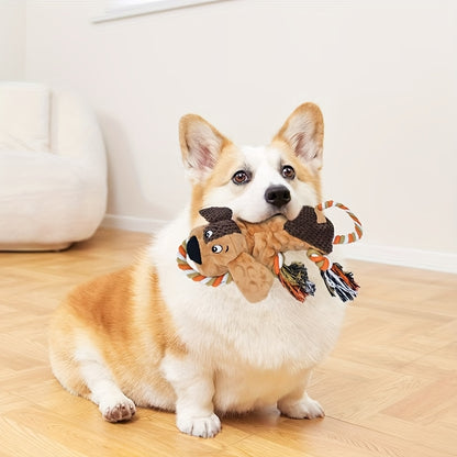 TrekTijger – Zacht & Sterk Hondenspeeltje met Kwastjes