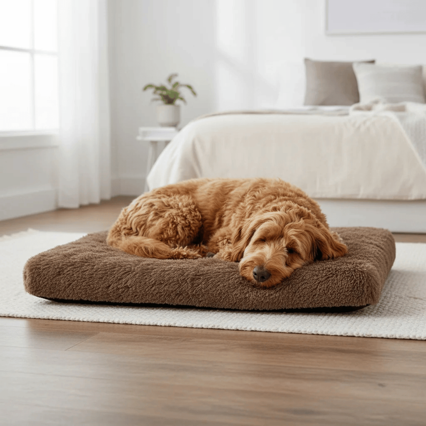 CalmiNest Pluche Huisdierbed – Orthopedische Pluche Mat Voor Kat & Hond