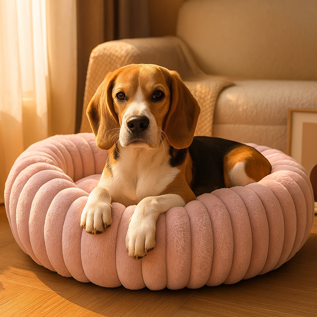 Ronde Donut Hondenmand – Superzacht Wasbaar Hondenbed voor Warmte & Comfort