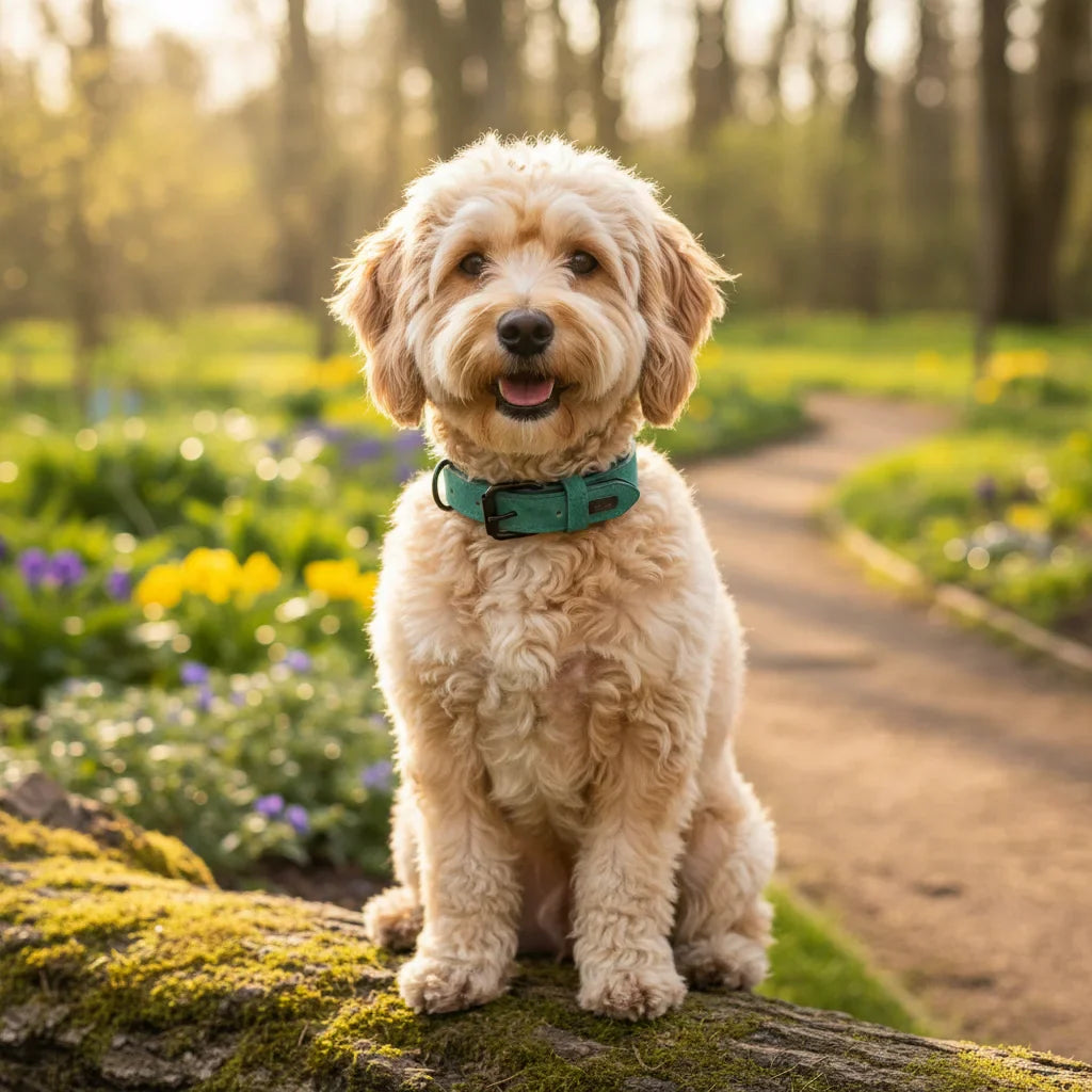 TrailGuard - Halsband Hond Leren Comfort – Verstelbare Halsband Voor Honden - Wandelen