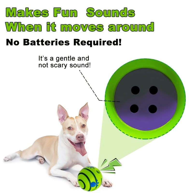 Pet Interactive Rolling Sound Ball Toy, Dog IQ Training Ball, Without Battery