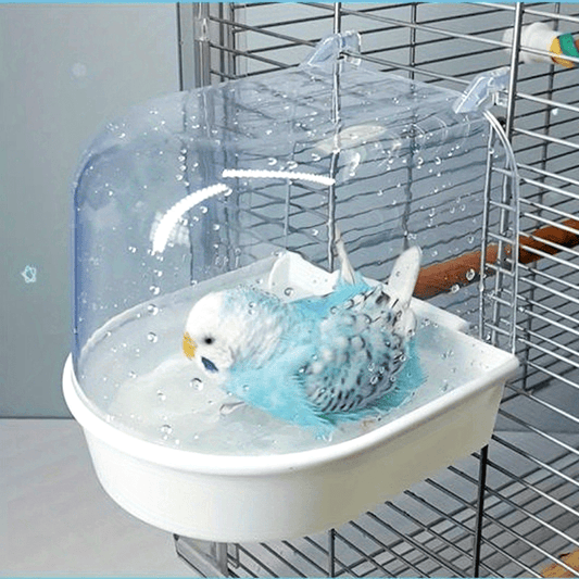 Pluimbad - vogelbad voor kooi