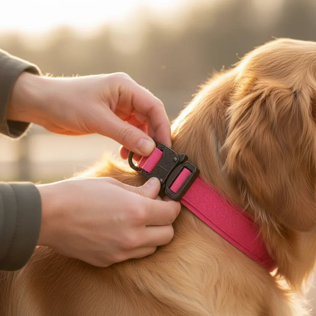 PawfectFit - Halsband Hond – Verstelbaar Nylon - Stevige Hondenhalsband