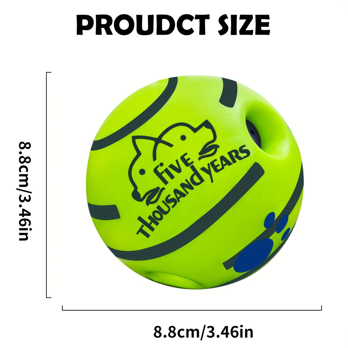 Pet Interactive Rolling Sound Ball Toy, Dog IQ Training Ball, Without Battery