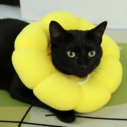 Honden en Kattenkraag Na Operatie – Zachte Pluche Zonnebloem Beschermkraag