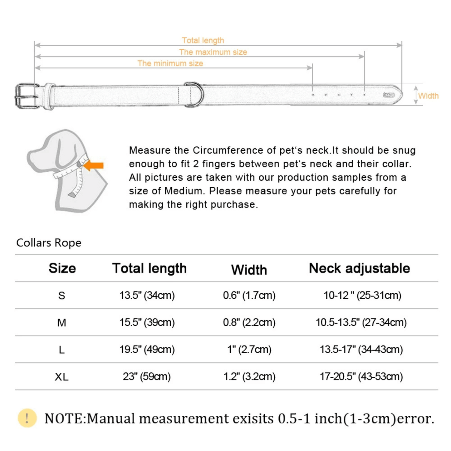 TrailGuard - Halsband Hond Leren Comfort – Verstelbare Halsband Voor Honden - Wandelen