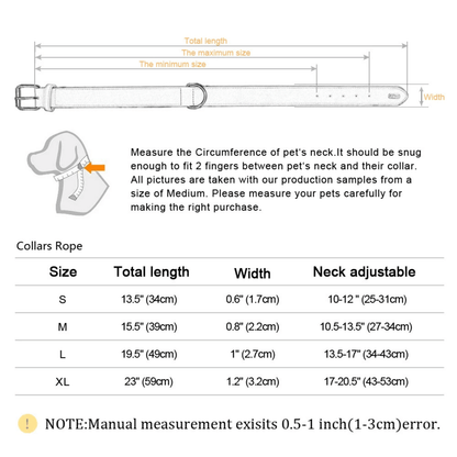 TrailGuard - Halsband Hond Leren Comfort – Verstelbare Halsband Voor Honden - Wandelen