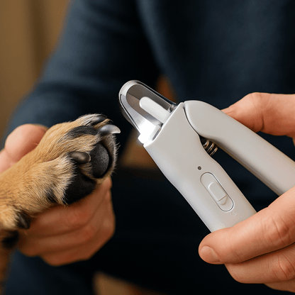 GroomEase - Huisdier Nagelknipper – Stille Nagelvijl Met 2 LED-Lampjes