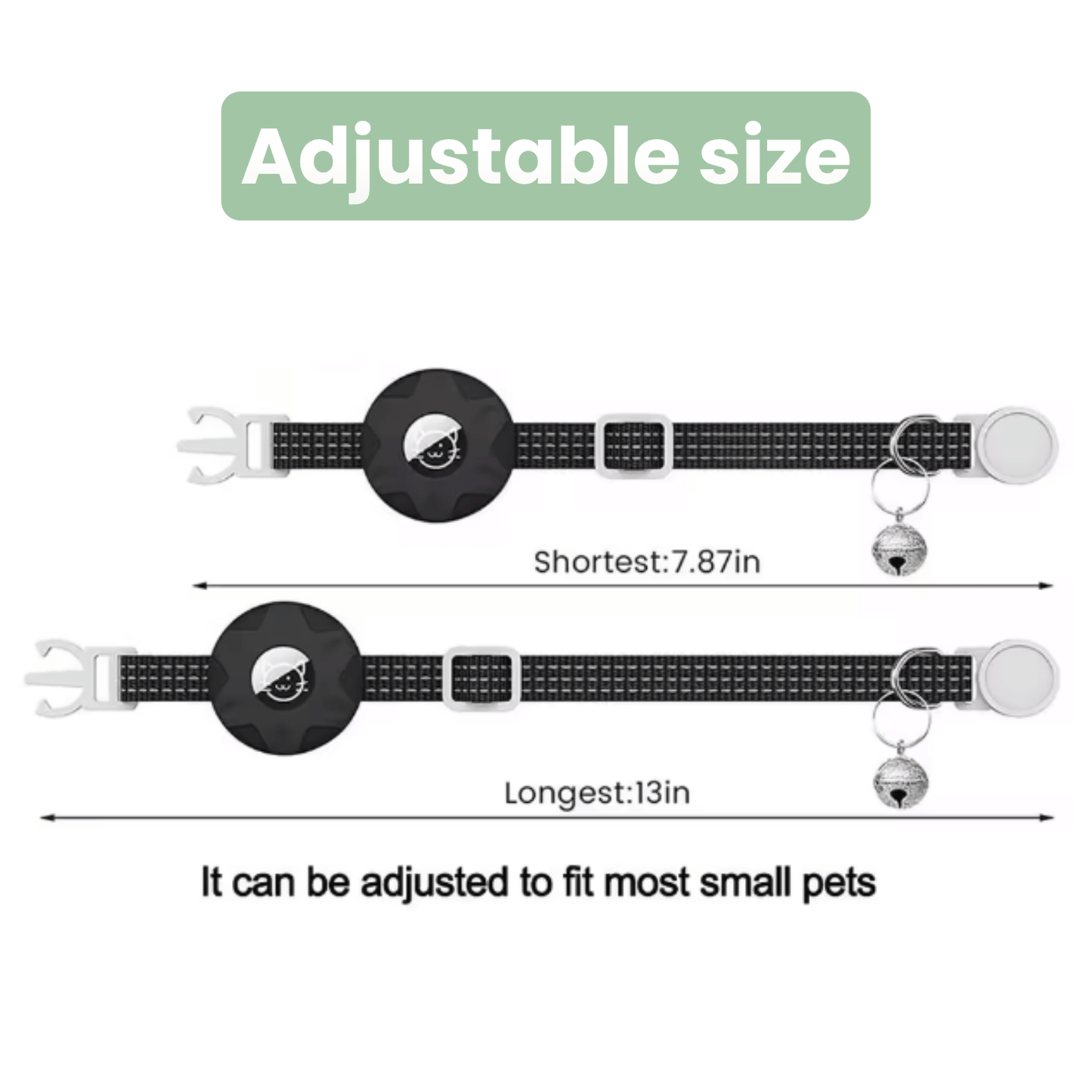 Break-Away Halsband met Airtag houder