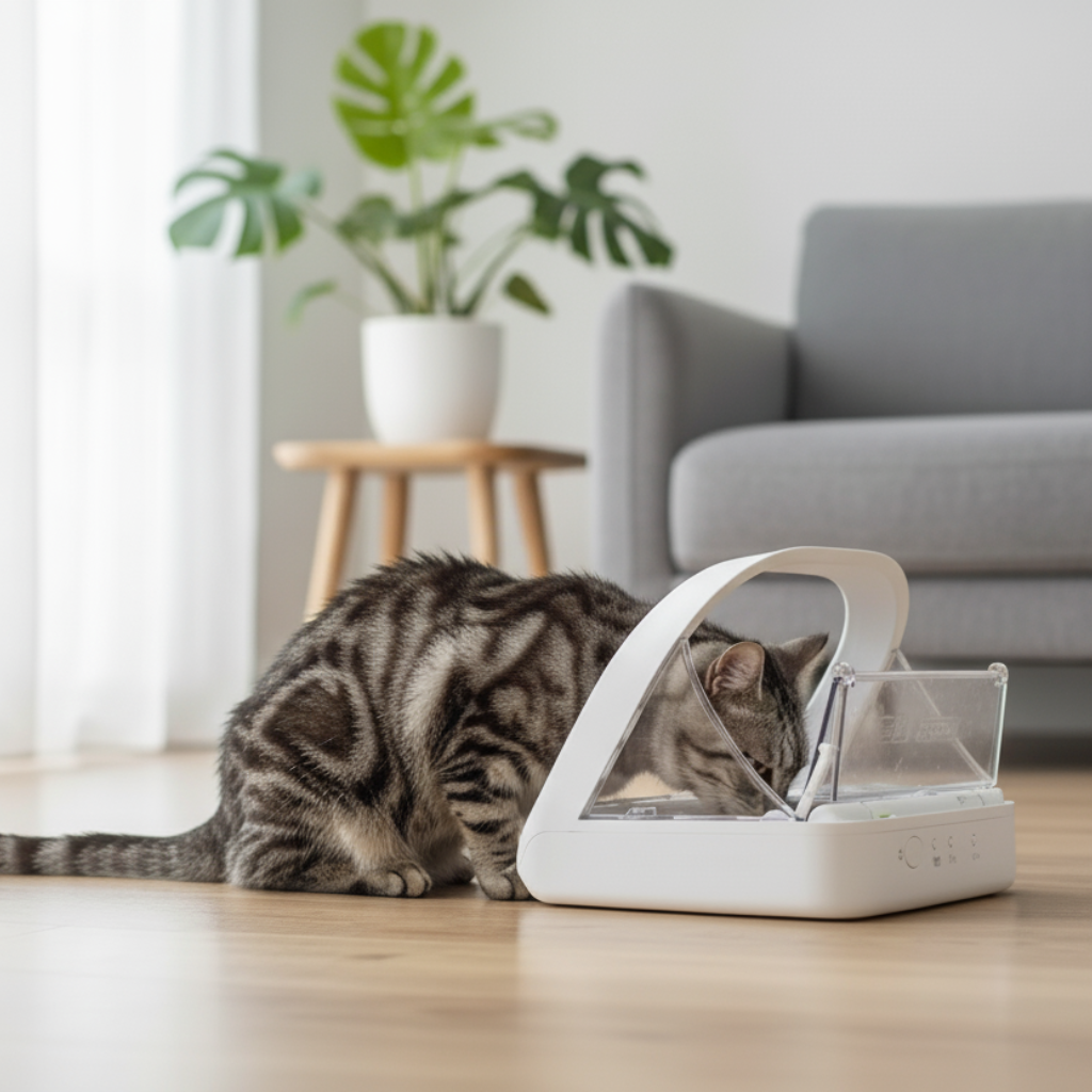 FeedSecure Slim Automatische Microchip Huisdier Voederbak – Geschikt Voor Nat & Droog Voer