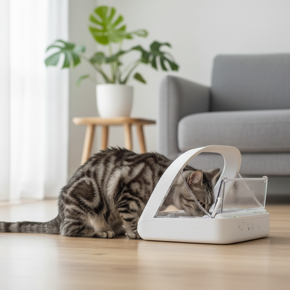 FeedSecure Slim Automatische Microchip Huisdier Voederbak – Geschikt Voor Nat & Droog Voer