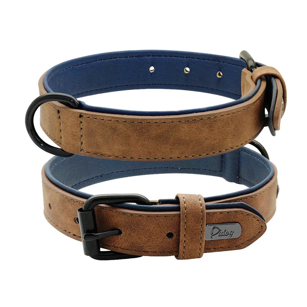 TrailGuard - Halsband Hond Leren Comfort – Verstelbare Halsband Voor Honden - Wandelen