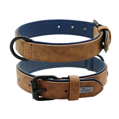 TrailGuard - Halsband Hond Leren Comfort – Verstelbare Halsband Voor Honden - Wandelen