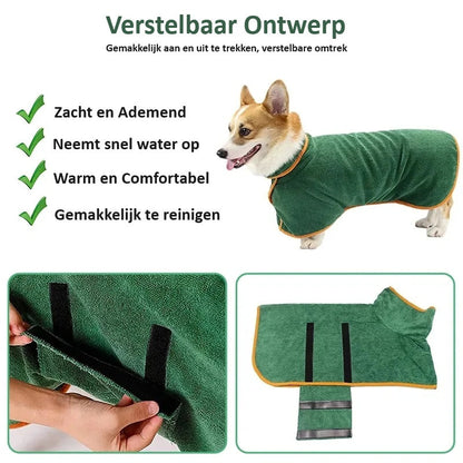 FleeceFlow™ | Absorberende Hondenbadjas