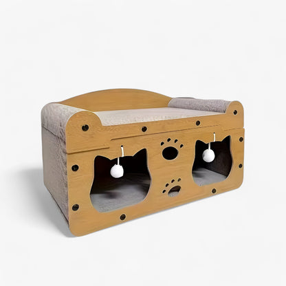 Whisker Wonders | 2-in-1 Kattenkrabber en Lounge Bed