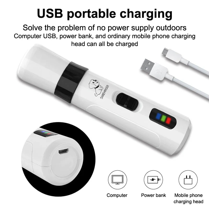 Silent Groom Elektrische Nagelvijl Hond – Stille Oplaadbare Nagelslijper Honden en Katten