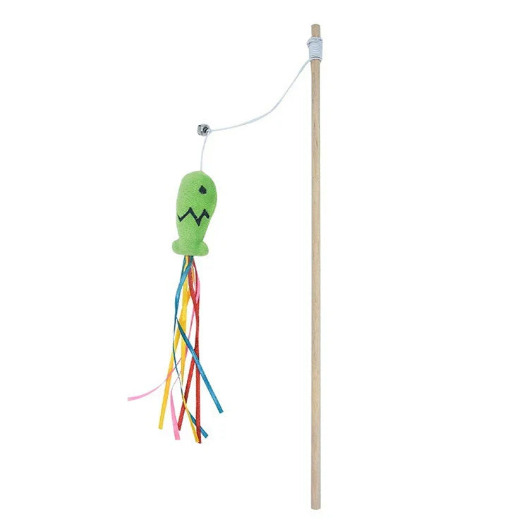 PawLure Kattenhengel – Interactief Kattenspeeltje van Hout voor Binnenkatten