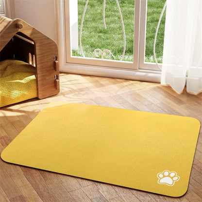 PawTide - Absorb Eetmat – Superabsorberende Antislip Voerbakmat voor Hond en Kat