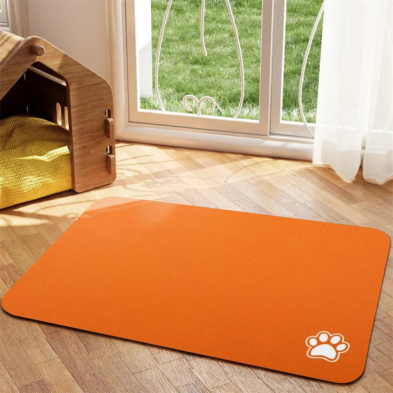 PawTide - Absorb Eetmat – Superabsorberende Antislip Voerbakmat voor Hond en Kat