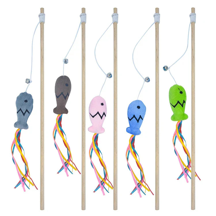 PawLure Kattenhengel – Interactief Kattenspeeltje van Hout voor Binnenkatten