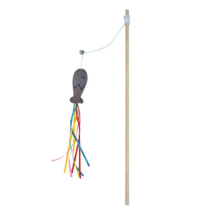 PawLure Kattenhengel – Interactief Kattenspeeltje van Hout voor Binnenkatten