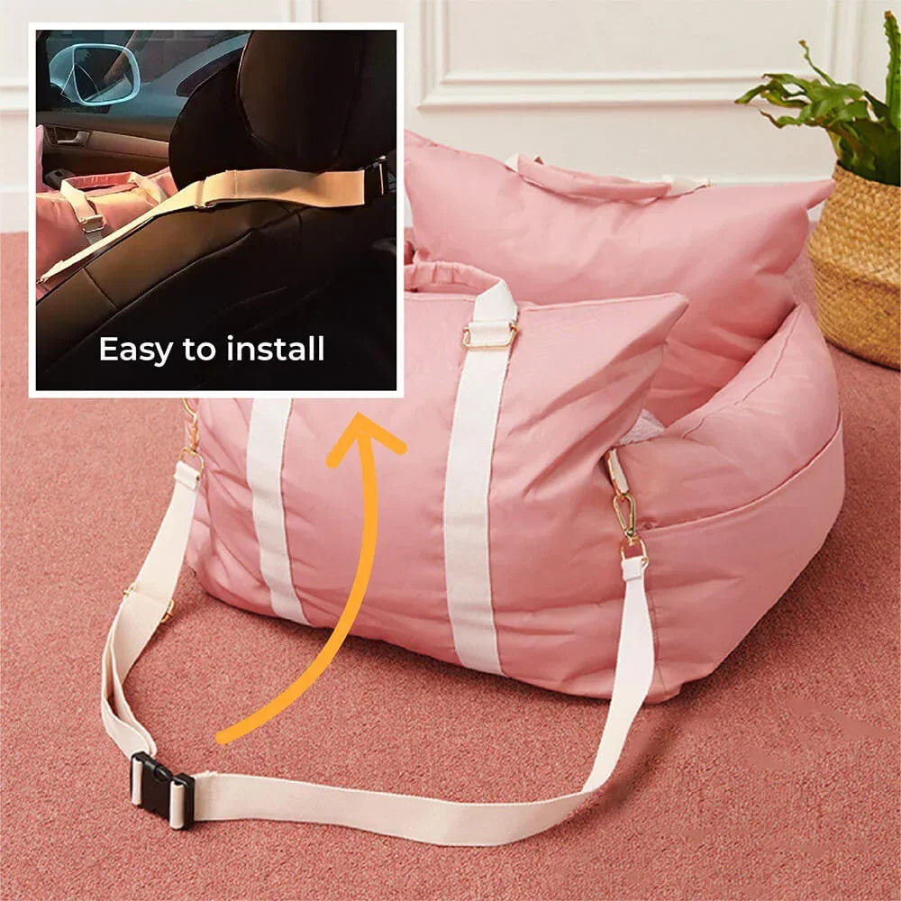 TravelNest Huisdier Autostoel – Waterdicht Reis Nestkussen voor Kat & Hond