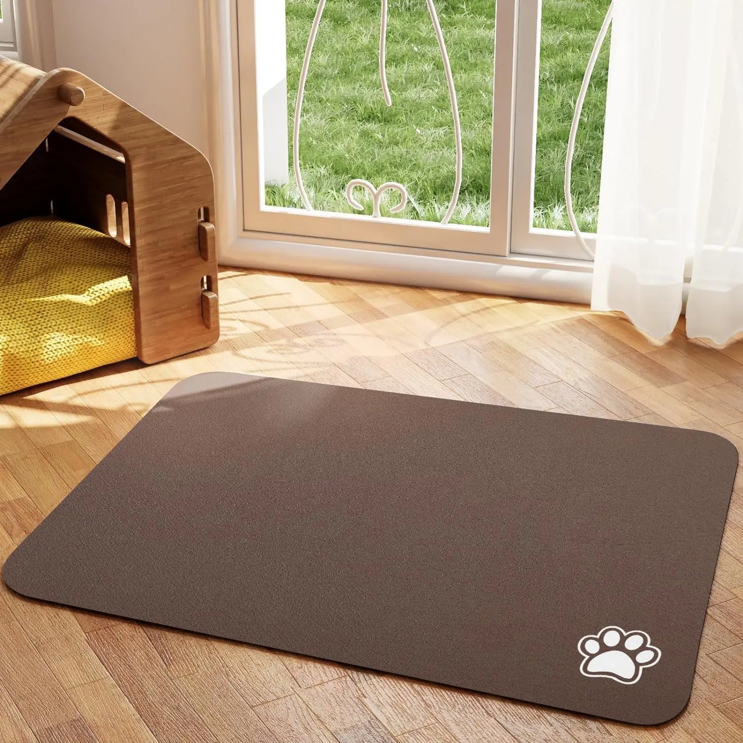 PawTide - Absorb Eetmat – Superabsorberende Antislip Voerbakmat voor Hond en Kat