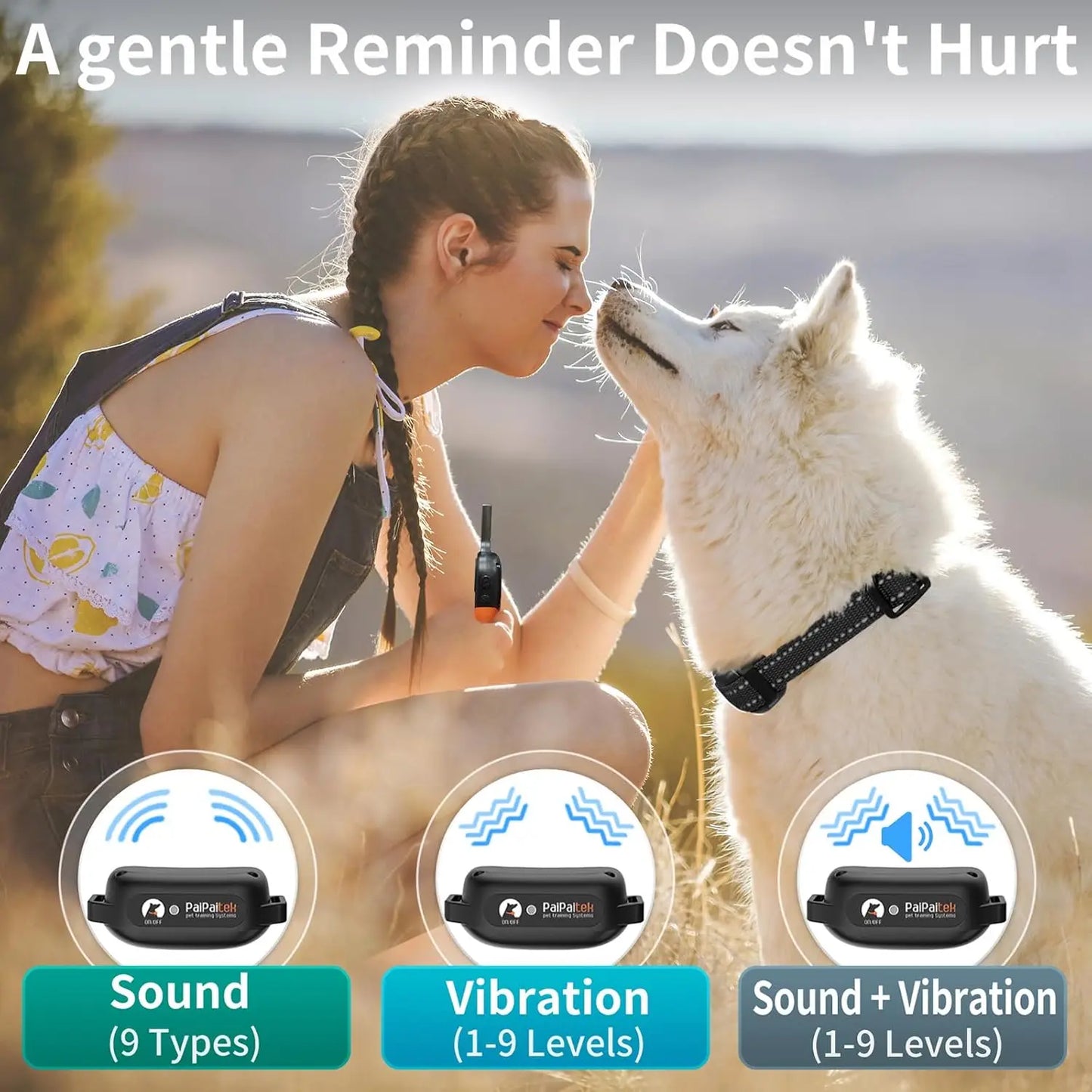 BarkShield Anti-blaf halsband – Bark Collar voor Honden – Zonder Schokken