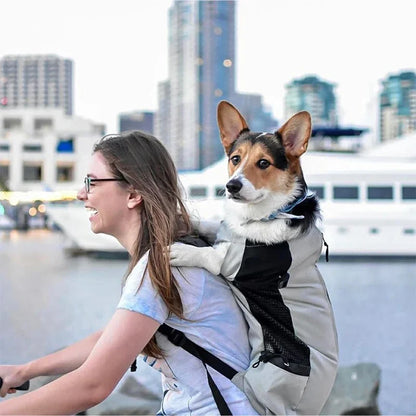PawTrekker Draagrugzak – Ademende Nylon Backpack voor Hond, Kat, Reizen & Fietsen