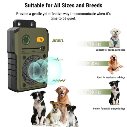 BarkGuard Ultrasone Anti-Blaf Apparaat – 3 Modi 50ft Bereik - Oplaadbaar & Waterdicht Wandmodel