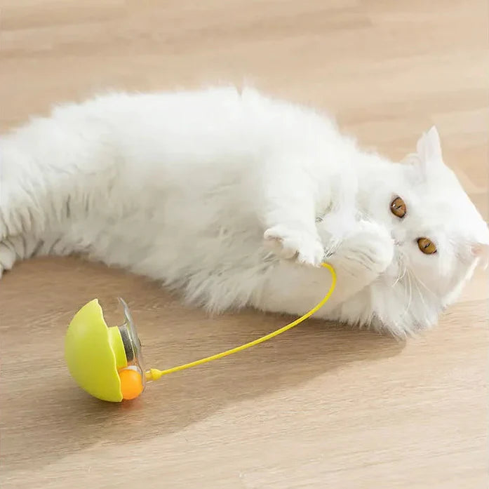 PurrTurn Kattenspeeltje Tuimelaar – Interactieve Draaischijf met Veertjes en Belletje