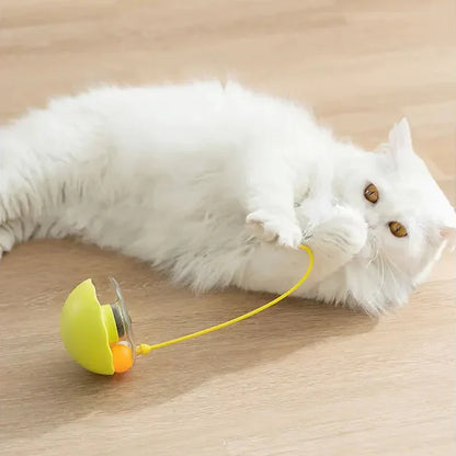 PurrTurn Kattenspeeltje Tuimelaar – Interactieve Draaischijf met Veertjes en Belletje